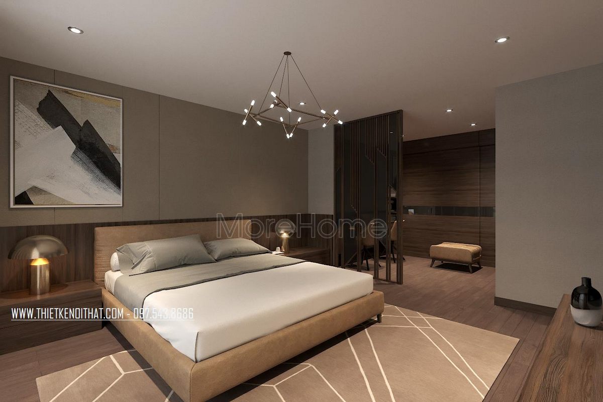 Thiết kế phòng ngủ biệt thự Ecopark Văn Giang 